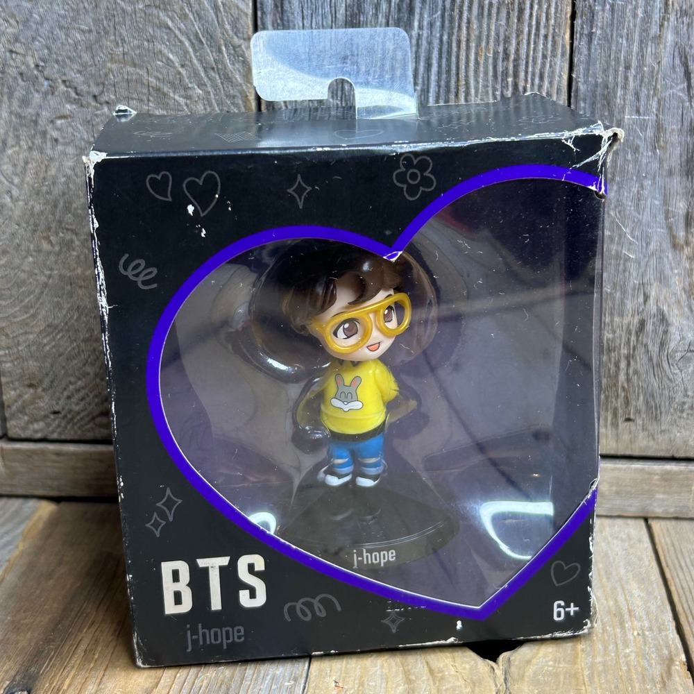 BTS j-hope Mattel Mini Vinyl Figure Yellow Glasses GKH79 K-Pop Collectible NIB